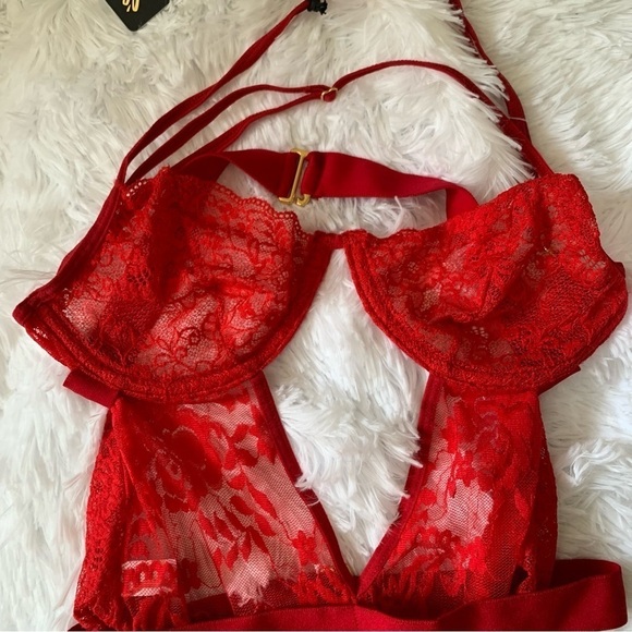 MAPALE RED LACE BODYSUIT - Picture 13 of 13